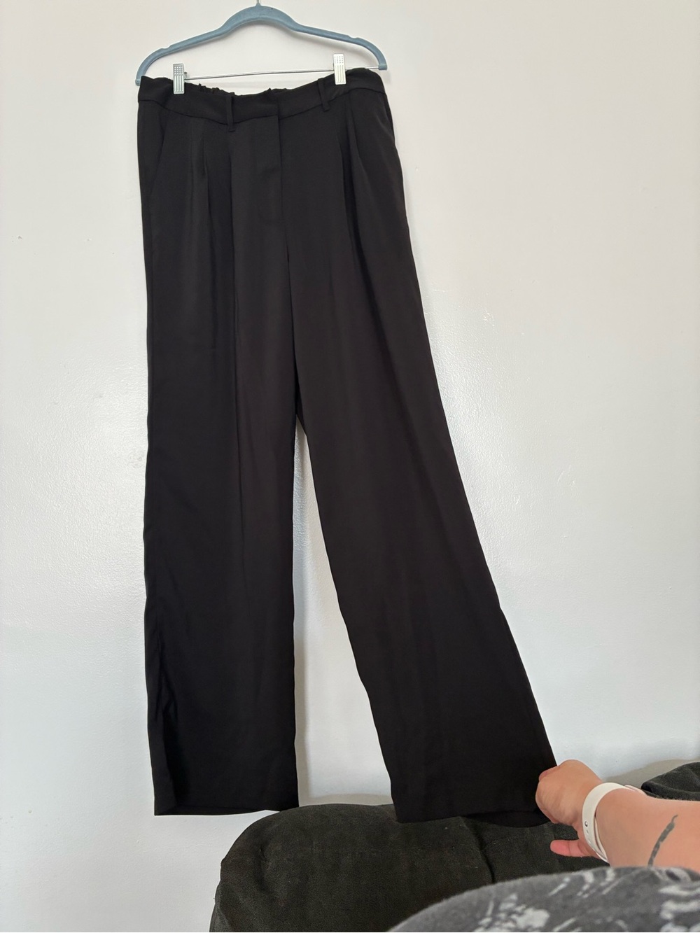 Quince black wide leg pants
